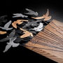 Wallity Flying Boy 2 Escultura de pared Nogal y Negro